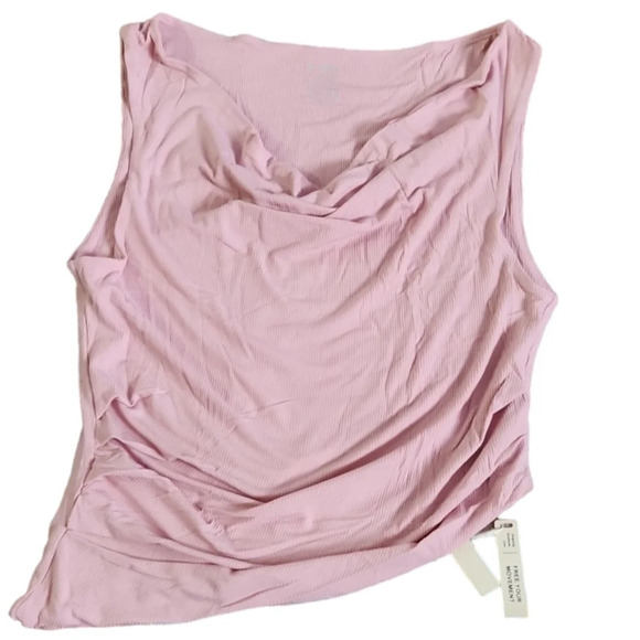 OGL move-Naked Sensation Eco-SkinKiss® Rib  Cowl Asymmetrical shirt pink - Picture 11 of 14
